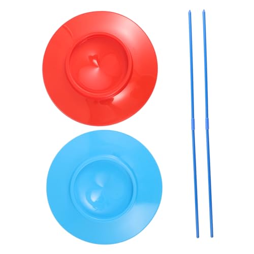 VANZACK 2stücke Jonglierplatten Mit Stöcken Jonglierteller Für Anfänger Und Clowns Spielzeug Für Partys Und Geschicklichkeitsentwicklung von VANZACK