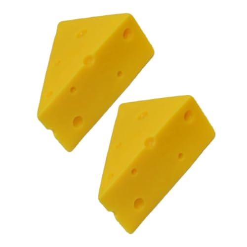 VANZACK 2 Stück Käsemodell Käse-Modell simulierter Käse künstlich Simulationsdekoration Simulation Harz Gelb von VANZACK