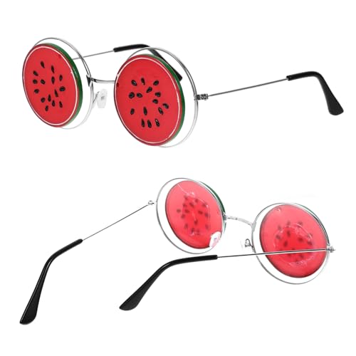 VANZACK 2 Stück Lustige Brille Wassermelonenförmige Kostüm Stütze Fotokabine Tropische Partybevorzugung Partyzubehör Kind Partygeschenk Die Sommer Brille Strandparty-brille von VANZACK
