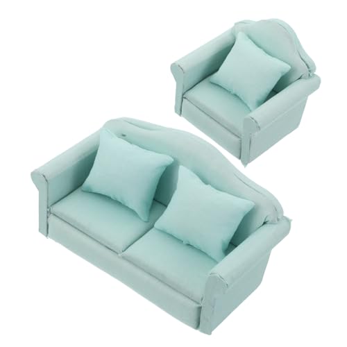 VANZACK 2 Stück Miniatur Puppenhaus Sofa Teilig Hellgrünes Stoff Sofa mit Holzrahmen Simuliertes Polstermöbel für Puppenhaus Wohnzimmer Flexible Anordnung und Sammlerstück VANZACK 2 Stück Miniatur Puppenhaus Sofa Teilig Hellgrünes Stoff Sofa mit Holzrahmen Simuliertes Polstermöbel für Puppenhaus Wohnzimmer Flexible Anordnung und Sammlerstück von VANZACK
