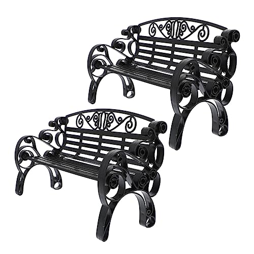 VANZACK 2 Stück Miniatur Teiliges Schwarz Miniaturmöbel Puppenhaus Zubehör Deko für Garten Straßen DIY Basteln Realistische Mini Bänke für Modelle Puppenhausmöbel VANZACK 2 Stück Miniatur Teiliges Schwarz Miniaturmöbel Puppenhaus Zubehör Deko für Garten Straßen DIY Basteln Realistische Mini Bänke für Modelle Puppenhausmöbel von VANZACK