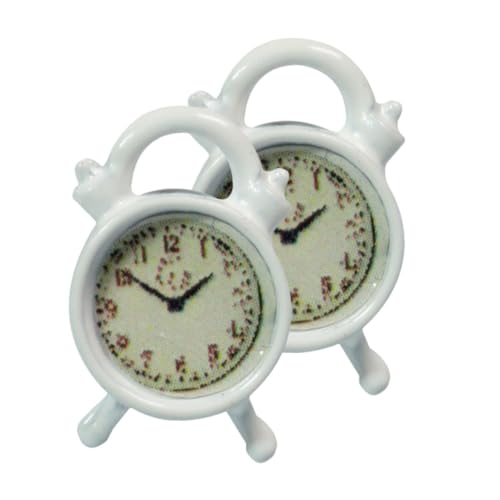 VANZACK 2 Stück Miniature Alarm Clock für Puppenhaus Weiß Kreative Simulation Uhr Leichtes und Sicheres für Dekorationsaccessoire für Miniaturmodelle VANZACK 2 Stück Miniature Alarm Clock für Puppenhaus Weiß Kreative Simulation Uhr Leichtes und Sicheres für Dekorationsaccessoire für Miniaturmodelle von VANZACK