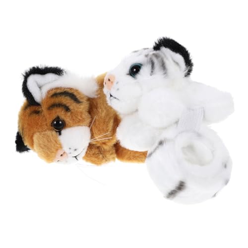 VANZACK 2 Stück Plüsch Slap Armband Kinderarmbänder mit Tiger Verstellbar Weiches Stofftier Armband für Dschungel Geburtstagsparty Dekoratives Kinderparty und Partyzubehör VANZACK 2 Stück Plüsch Slap Armband Kinderarmbänder mit Tiger Verstellbar Weiches Stofftier Armband für Dschungel Geburtstagsparty Dekoratives Kinderparty und Partyzubehör von VANZACK