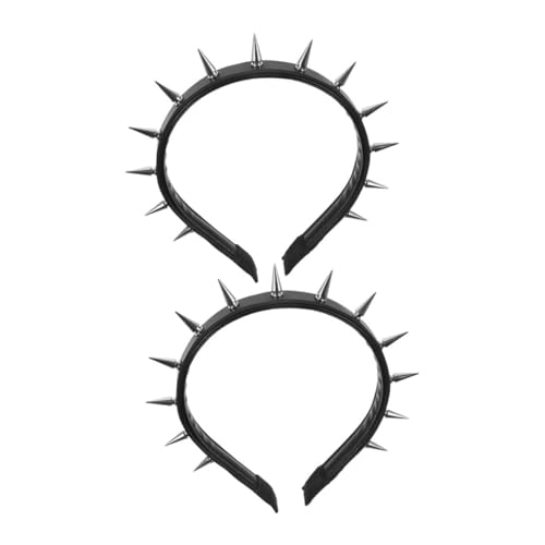 VANZACK 2 Stück Punk Nieten Stirnband Spiked Headband Gothic Kopfbedeckung für Barockball Punk Konzert Party Halloween Cosplay Damen Mädchen VANZACK 2 Stück Punk Nieten Stirnband Spiked Headband Gothic Kopfbedeckung für Barockball Punk Konzert Party Halloween Cosplay Damen Mädchen von VANZACK
