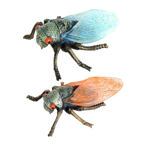 VANZACK 2 Stück Realistische Insektenmodell Zikaden Kunststoff Simulation Lernspielzeug Naturnahes Insektenspielzeug Dekoration für Kinderzimmer und Bildungszwecke von VANZACK