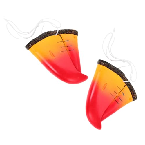 VANZACK 2 Stück Realistische Papagei Nasendekoration Leichte Wiederverwendbare Vogelmaske für Halloween Cosplay Tierkostüm Party Zubehör Komfortabel und Detailgetreu Gestaltet von VANZACK