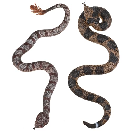 VANZACK 2 Stück Realistische TPR Schlangenfigur Flexibles Langlebiges für Halloween Streiche Haustiertraining und Dekoration Naturgetreue Nachbildung für Outdoor VANZACK 2 Stück Realistische TPR Schlangenfigur Flexibles Langlebiges für Halloween Streiche Haustiertraining und Dekoration Naturgetreue Nachbildung für Outdoor von VANZACK