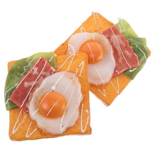 VANZACK 2 Stück Realistisches Fake Toast mit Spiegelei PU Künstliches Frühstücksmodell Detailgetreue Food Props für Bäckerei Dekor Display Restaurant und Food Fotografie VANZACK 2 Stück Realistisches Fake Toast mit Spiegelei PU Künstliches Frühstücksmodell Detailgetreue Food Props für Bäckerei Dekor Display Restaurant und Food Fotografie von VANZACK