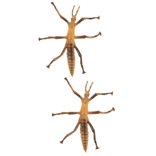 VANZACK 2 Stück Realistisches Kunststoff Lernspielzeug Biegeinsekten Modell für Pädagogisches Rollenspiel Detailgetreues Wildtier Nachbildung Robustes Lernspielzeug für Frühe Bildung und von VANZACK