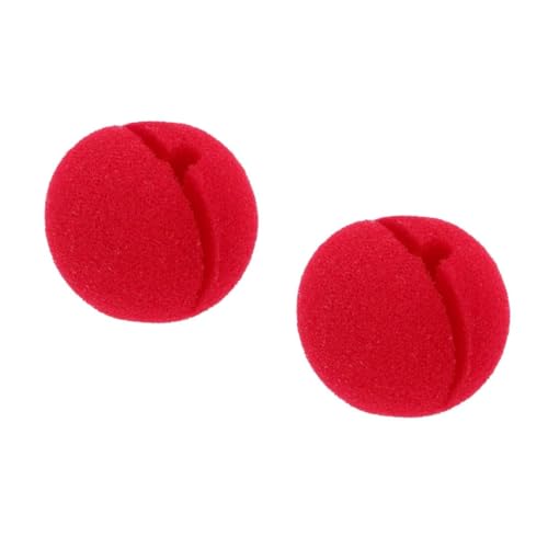 VANZACK 2 Stück Rote Clownsnase aus Leichtem Material Einheitsgröße Verkleidung für Halloween Karneval Cosplay und Kostümparty und Charakteristisch Gestaltet von VANZACK