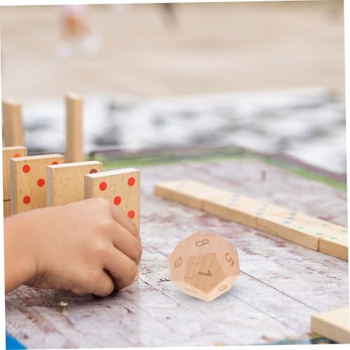 VANZACK 2 Stück Seitige Holz würfel für Sicheres Lernspielzeug Vielseitige Mathematische Manipulative für Frühe Zahlen Mathematikförderung Eltern Junge Mädchen interaktion Nachhaltiges von VANZACK