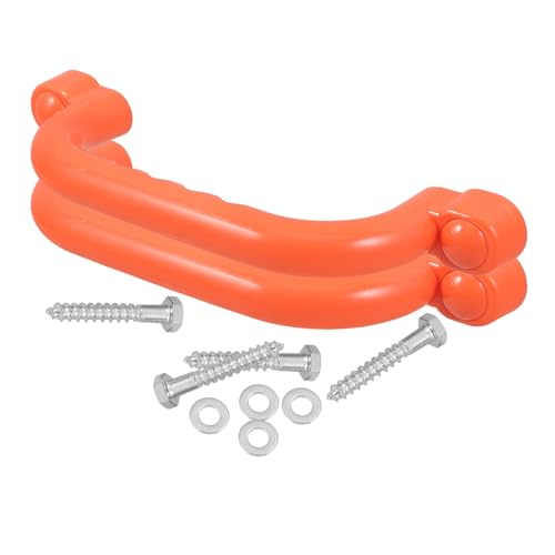 VANZACK 2 Stück Sicherheitsgriffe aus Kunststoff für Klettergerüste und Schaukeln rutschfeste Handgriffe für Indoor und Outdoor Spielplätze für Orange von VANZACK