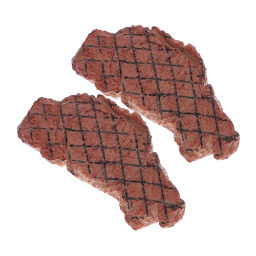 VANZACK 2 Stück Simulation Steak aus Realistisches Deko Modell für Grillspielzeug und Hausdekoration Braun VANZACK 2 Stück Simulation Steak aus Realistisches Deko Modell für Grillspielzeug und Hausdekoration Braun von VANZACK