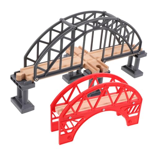 VANZACK 2 Stück Spielzeugeisenbahn-eisenbahnbrückenmodell, Dekoratives Eisenbahnbrücken-Spielzeug, DIY-brückenmodell, Eisenbahnbrückenmodell, Vorgeben, Eisenbahnbrücke Zu Spielen, von VANZACK
