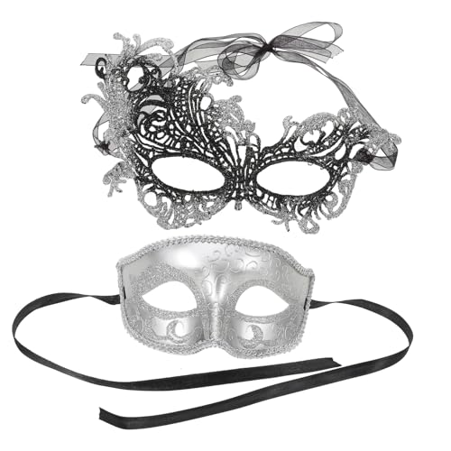 VANZACK 2 Stück Teilig Halloween Party Kunststoffmasken mit Eleganter Verzierung für Fasching Karneval Maskenball und Cosplay Damen Kostümaccessoire VANZACK 2 Stück Teilig Halloween Party Kunststoffmasken mit Eleganter Verzierung für Fasching Karneval Maskenball und Cosplay Damen Kostümaccessoire von VANZACK