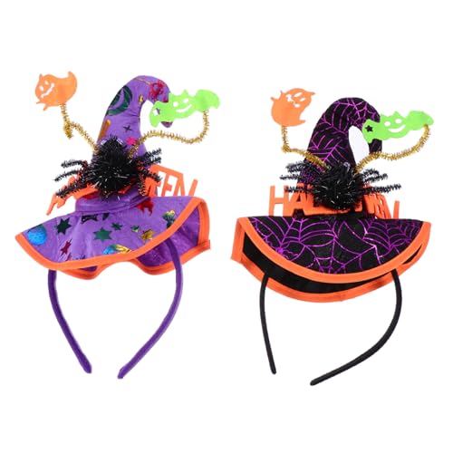 VANZACK 2 Stück Teiliges Halloween Haarband mit Spinnen Hexenhut Design Leicht und Langlebig Perfektes Partyzubehör für Erwachsene für Halloween Kostümfeiern und Cosplay VANZACK 2 Stück Teiliges Halloween Haarband mit Spinnen Hexenhut Design Leicht und Langlebig Perfektes Partyzubehör für Erwachsene für Halloween Kostümfeiern und Cosplay von VANZACK