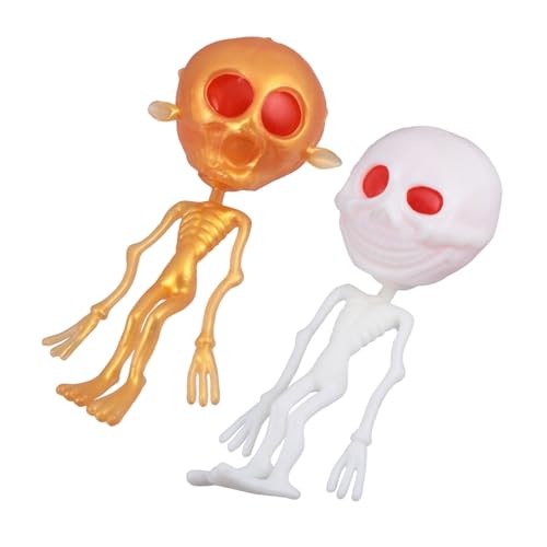 VANZACK 2 Stück Teiliges Halloween Party Trickspielzeug aus Flexiblem TPR Gruselige Handliche Geisterfiguren Stressabbau und Partytütenfüller Zufällige Farbvarianten für Unisex von VANZACK