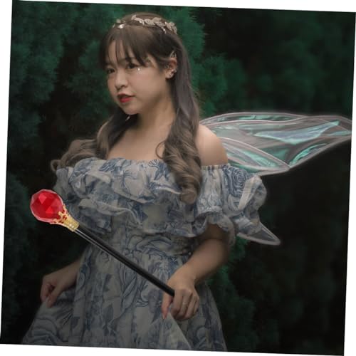 VANZACK 2 Stück Teiliges König Königin Zauberstab Bunte Party Requisiten für Cosplay Leichtes Kunststoff Zauberstab Zubehör für Halloween Kostüm und Fasching von VANZACK