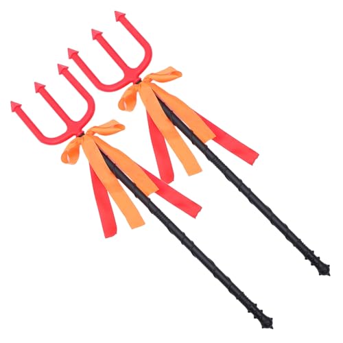 VANZACK 2 Stück Teiliges Rotes Kunststoff Königszepter Kostümzubehör für Erwachsene Leichtes und Detailgetreues Halloween Party requisit King Trident Masquerade Staff für Cosplay und VANZACK 2 Stück Teiliges Rotes Kunststoff Königszepter Kostümzubehör für Erwachsene Leichtes und Detailgetreues Halloween Party requisit King Trident Masquerade Staff für Cosplay und von VANZACK