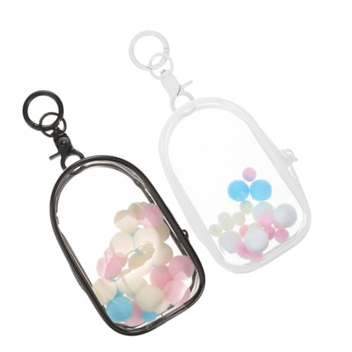 VANZACK 2 Stück Teiliges Transparente PVC Aufbewahrungstasche mit Schlüsselanhänger Versiegelte Mini Pouch für Figuren Vielseitige Schutz und Präsentationstasche für Puppen und VANZACK 2 Stück Teiliges Transparente PVC Aufbewahrungstasche mit Schlüsselanhänger Versiegelte Mini Pouch für Figuren Vielseitige Schutz und Präsentationstasche für Puppen und von VANZACK