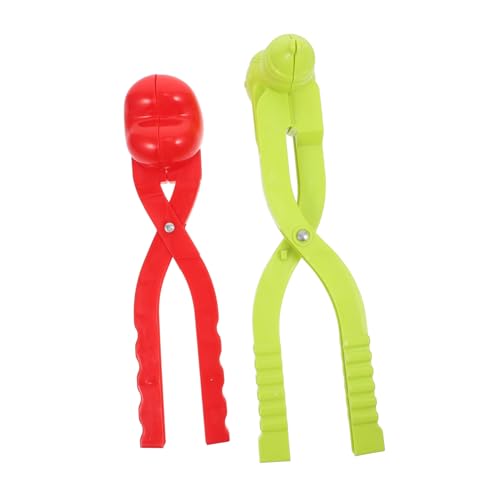 VANZACK 2 Stück Winter Schneeballzange Teilig Herz Schneemann Design Outdoor Clip für Schnelle Einfache Schneeballherstellung Komfortabler Kunststoffgriff für Zufällige Zufällige Farbe von VANZACK