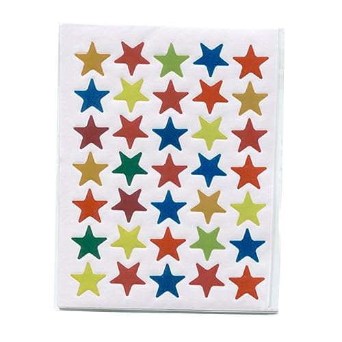 VANZACK 20 Packungen Pack Fünf Punkte Stern Aufkleber Selbstklebende Belohnungssticker für Glitzernde Deko Sticker Gold Silber Bunt und Rot für Lehrer und Bastelprojekte von VANZACK