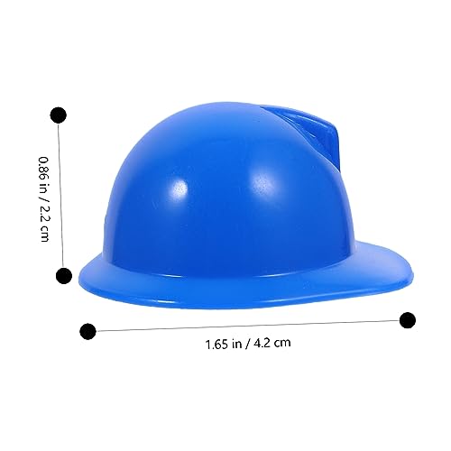 VANZACK 20 Stck Teiliges Miniatur Puppenhelme aus Kunststoff Sichere und Langlebige Bauhelme für Puppen Realistische Glatte Oberfläche Dekorative Mini Schutzhelme in Blau von VANZACK