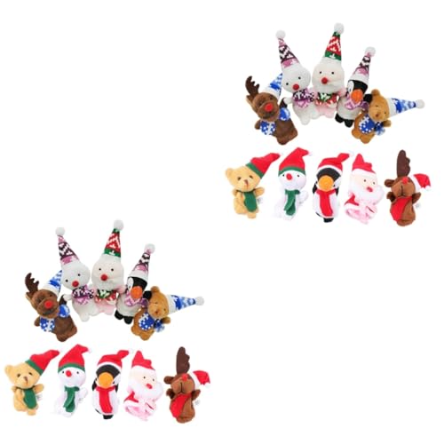 VANZACK 20 Stck. Teiliges Weihnachts Fingerpuppen aus Strapazierfähigem Stoff Bunte Cartoon Figuren für Geschichten Pädagogisches Kindgerechte Xmas Deko für Familien und Kinderfeiern von VANZACK