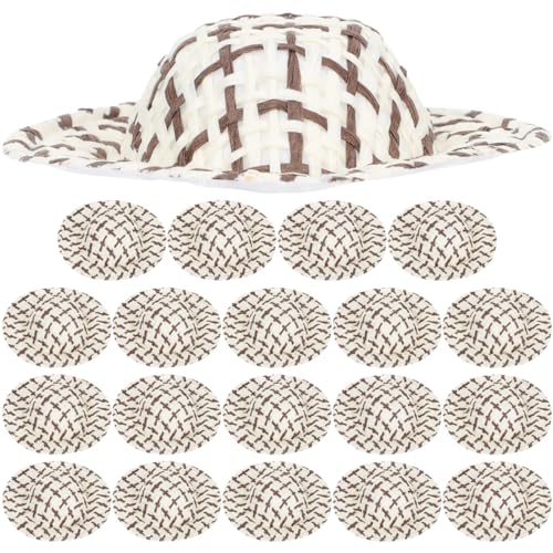 VANZACK 20 Stück Miniature Woven Doll Hats Imitation Strohhüte für DIY Deko Puppenzubehör und Fotorequisiten Farbvariation Dunkelbraun Beige VANZACK 20 Stück Miniature Woven Doll Hats Imitation Strohhüte für DIY Deko Puppenzubehör und Fotorequisiten Farbvariation Dunkelbraun Beige von VANZACK