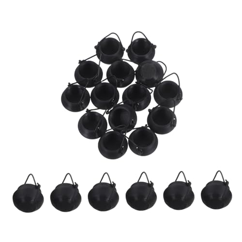 VANZACK 20 Stück Teiliges Halloween Mini Kessel aus Stabilem Kunststoff Kleine Vielseitige für Puppenhäuser Gruseldekorationen und Sammler Miniaturfiguren für Halloween Dioramen und VANZACK 20 Stück Teiliges Halloween Mini Kessel aus Stabilem Kunststoff Kleine Vielseitige für Puppenhäuser Gruseldekorationen und Sammler Miniaturfiguren für Halloween Dioramen und von VANZACK