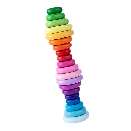 VANZACK 20 Stück Teiliges Holz Stapelspiel Bunte Balanciersteine für Pädagogisches Montessori Lernspielzeug Hand Auge Koordination und Logischem Geeignet für Kleinkinder VANZACK 20 Stück Teiliges Holz Stapelspiel Bunte Balanciersteine für Pädagogisches Montessori Lernspielzeug Hand Auge Koordination und Logischem Geeignet für Kleinkinder von VANZACK