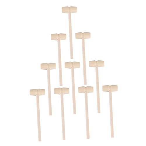 VANZACK 20 Stück Teiliges Mini Holzhammer Kleine Mallets aus Poliertem Holz Sicherer Spielzeughammer für Geburtstagsfeiern Pädagogisch und Multifunktional als Kuchenhammer Geeignet von VANZACK