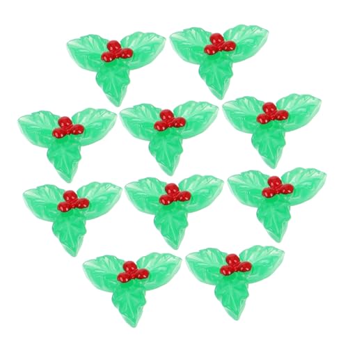 VANZACK 20 Stück Teiliges Mini Stechpalmenbeeren Künstliche Weihnachtsdeko Detailreiche DIY Kranz Zubehör Vielseitig für Festtags und Partydekoration Miniatur Weihnachtsbeeren mit von VANZACK