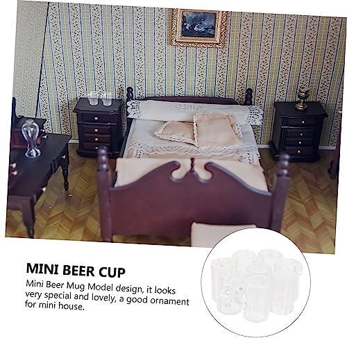 VANZACK 20 Stück Teiliges Miniatur Bierkrug Transparente Kunststoff Mini Biergläser mit Henkel Dekorative Puppenhaus Zubehör Realistische Mini Bierbecher für Puppenhaus und VANZACK 20 Stück Teiliges Miniatur Bierkrug Transparente Kunststoff Mini Biergläser mit Henkel Dekorative Puppenhaus Zubehör Realistische Mini Bierbecher für Puppenhaus und von VANZACK