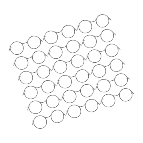VANZACK 20 Stück Teiliges Miniatur Puppenbrillen aus Metall Leichte Rahmenlose Mini Doll Eyeglass Frames als Puppen Dress Up Zubehör und Kreative DIY Deko für Puppenfreunde von VANZACK