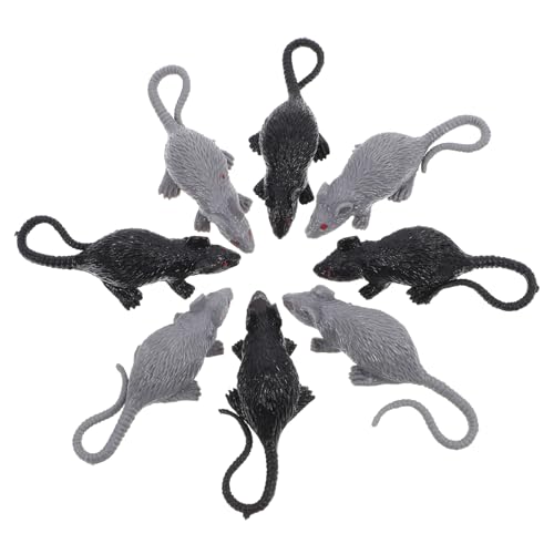 VANZACK 20 Stück Teiliges Realistische Kunststoffratten Langlebige Materialien Kleine Schwarze und Graue Rattenfiguren für Halloween Dekoration Streichspielzeug Wiederverwendbar Leicht VANZACK 20 Stück Teiliges Realistische Kunststoffratten Langlebige Materialien Kleine Schwarze und Graue Rattenfiguren für Halloween Dekoration Streichspielzeug Wiederverwendbar Leicht von VANZACK