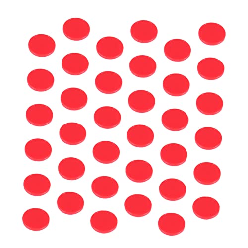 VANZACK 200Stücke Zählchips aus Kunststoff Runde Spielchips für Bingo und Lernspiele für Heimschule und Kindergarten Rot von VANZACK