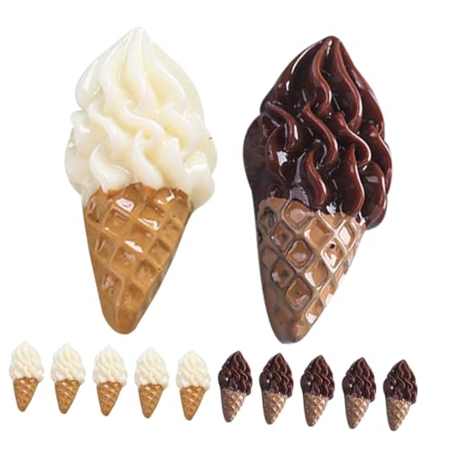 VANZACK 20Stücke Eiscreme Charm Handgefertigte Puppenhaus Dekoration Realistisches Mini Dessert für DIY Zubehör und Kreatives für Mini Hausgrundrisse von VANZACK