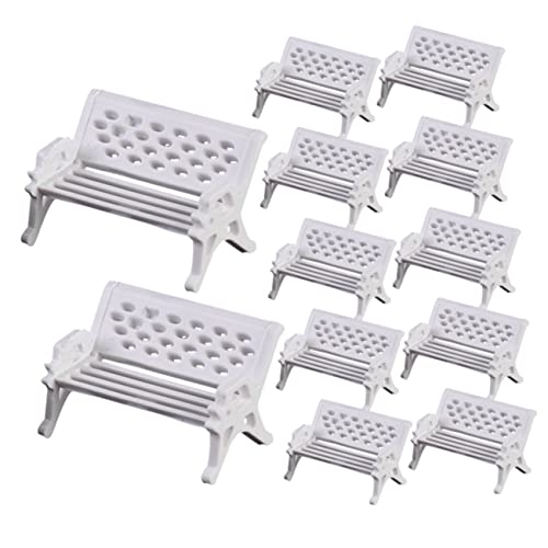 VANZACK 20stücke Mini Parkbank Modelle Für Mini-häuser Und Mikrolandschaften Dekorative Accessoires Für Puppenhäuser Und Bastelprojekte Stabil Und Einzigartig von VANZACK