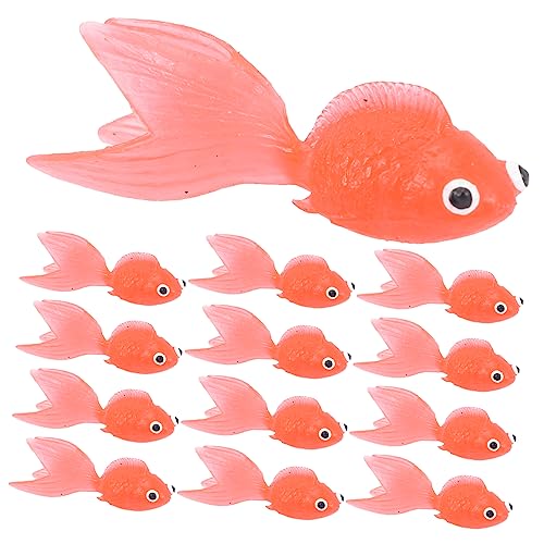 VANZACK 20Stücke Gefälschte Goldfische Für Aquarien Realistische Schwimmende Fischspielzeuge Zur Dekoration Von Fischbecken Softgummi Modelle Für Wasserspielzeug von VANZACK