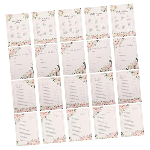 VANZACK 20Stücke Interaktive Hochzeitskarte für Brautpartys Spannende Fragen und Antworten für Unvergessliche mit Freunden VANZACK 20Stücke Interaktive Hochzeitskarte für Brautpartys Spannende Fragen und Antworten für Unvergessliche mit Freunden von VANZACK