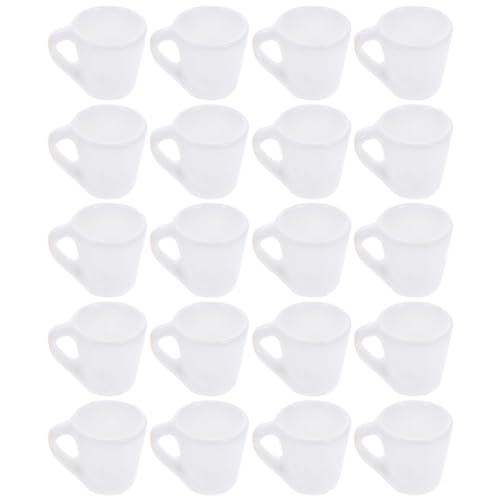 VANZACK 20Stücke Kaffeetassen Für Puppenhaus Weiße Mini Markbecher Für Mini Foto Requisiten Und Kreative Spielideen von VANZACK