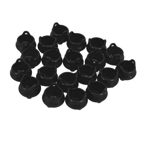 VANZACK 20Stücke Mini Kessel Dekoration Schwarze Mini Kessel Für Halloween Puppenhaus Deko Kessel Für Halloween Partys Und Kreative Bastelprojekte von VANZACK