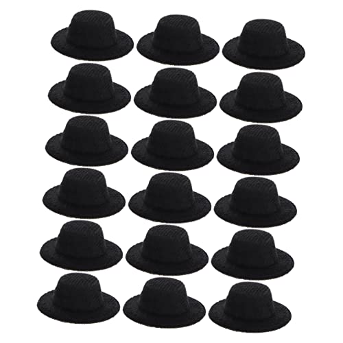 VANZACK 20Stücke Mini Schwarze Formale Hüte Für Puppen Hüte Als Zubehör Für Puppen Outfits Kreative Bastelprojekte Und Rollenspiele von VANZACK