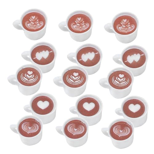 VANZACK 20Stücke Resin Für Puppenhaus Dekoration Und Rollenspiele Kleine Kaffeetassen Ornamente Für Zubehör Und DIY Bastelprojekte Designs von VANZACK