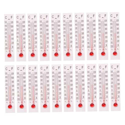 VANZACK 20Stücke Thermometer Für Puppenhäuser Mikrothermometer Dekorationen Für Kreative Szenen Weißes Zubehör Für Miniaturspielzeug Zur Temperaturanzeige von VANZACK