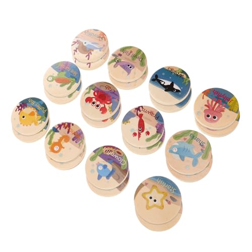 VANZACK 24 Stück Marine Animal Memory Chess Kinderfiguren Meerestier Tierspielzeug -Matching-Spiel Killerwal- Erinnerungsspielzeug Walspielzeug Holz Khaki VANZACK 24 Stück Marine Animal Memory Chess Kinderfiguren Meerestier Tierspielzeug -Matching-Spiel Killerwal- Erinnerungsspielzeug Walspielzeug Holz Khaki von VANZACK