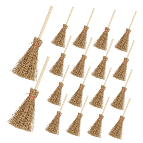 VANZACK 24 Stück Teiliges Mini Hexenbesen Deko mit Roter Schnur Kleine Besen Requisiten für Reinigung Party und Halloween Dekoration Kompakt und Vielseitig Einsetzbar VANZACK 24 Stück Teiliges Mini Hexenbesen Deko mit Roter Schnur Kleine Besen Requisiten für Reinigung Party und Halloween Dekoration Kompakt und Vielseitig Einsetzbar von VANZACK