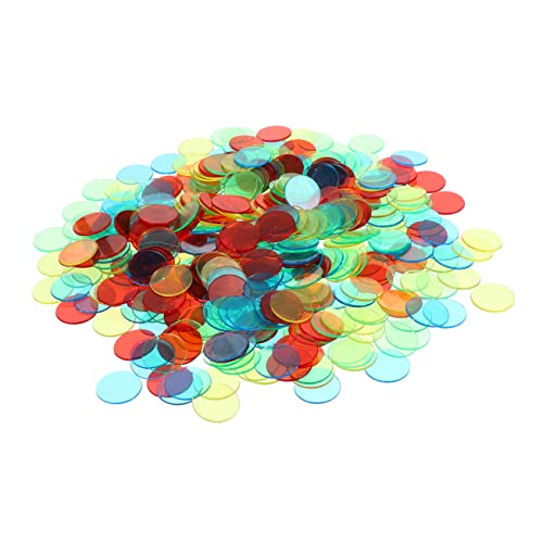 VANZACK 240Stücke Kunststoff Bingo Chips Transparente Farbige Zählmarker Für Bingo Spiele Als Spielspielzeug Zufällige Farbwahl von VANZACK