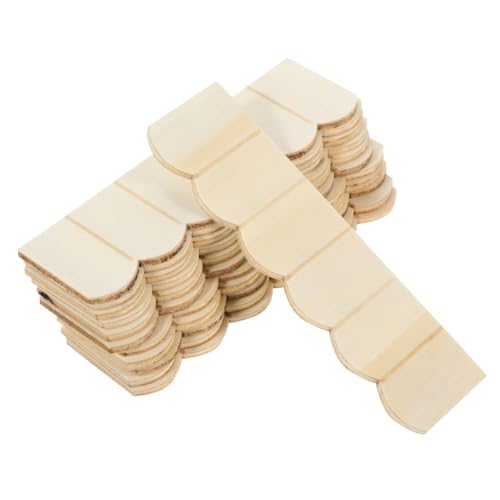VANZACK 24Stücke Puppenhaus Dachziegel Zubehör Holzfliesen DIY Kit Naturholzfarbe Für Kreative Puppenhaus Dekoration VANZACK 24Stücke Puppenhaus Dachziegel Zubehör Holzfliesen DIY Kit Naturholzfarbe Für Kreative Puppenhaus Dekoration von VANZACK